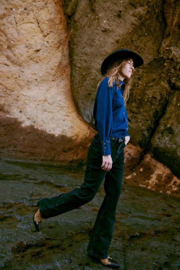 B.Young Katine Western Denim Shirt