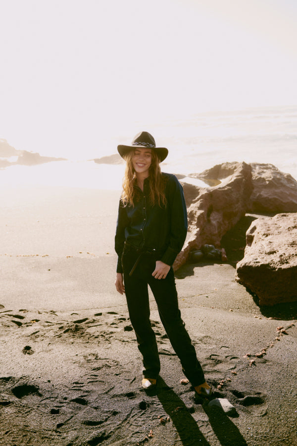 B.Young Katine Western Denim Shirt