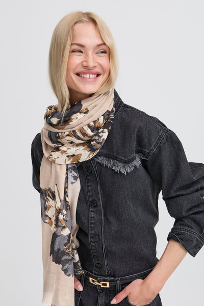 B.Young Wallum Floral Print Scarf