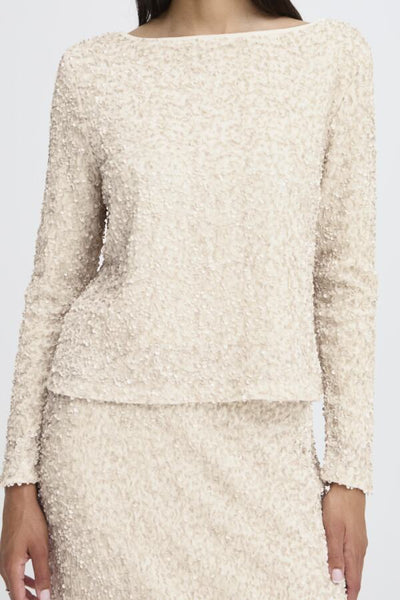 B.Young Pary Sequin Textured Blouse