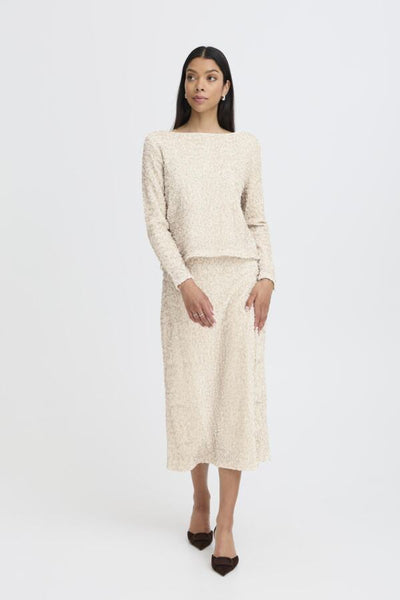 B.Young Pary Sequin Textured Blouse