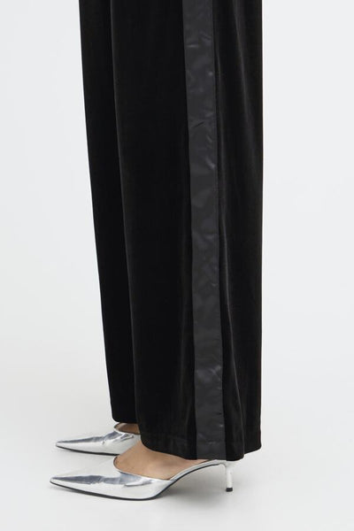 B.Young Perlina Satin Side Velvet Trousers