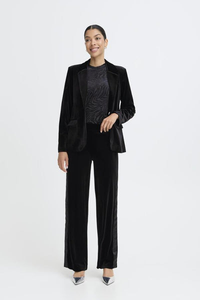 B.Young Perlina Satin Side Velvet Trousers