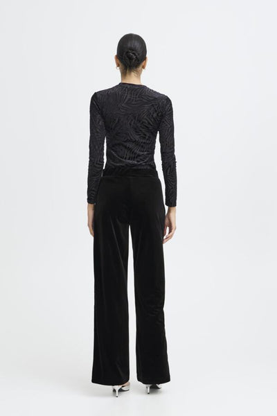 B.Young Perlina Satin Side Velvet Trousers