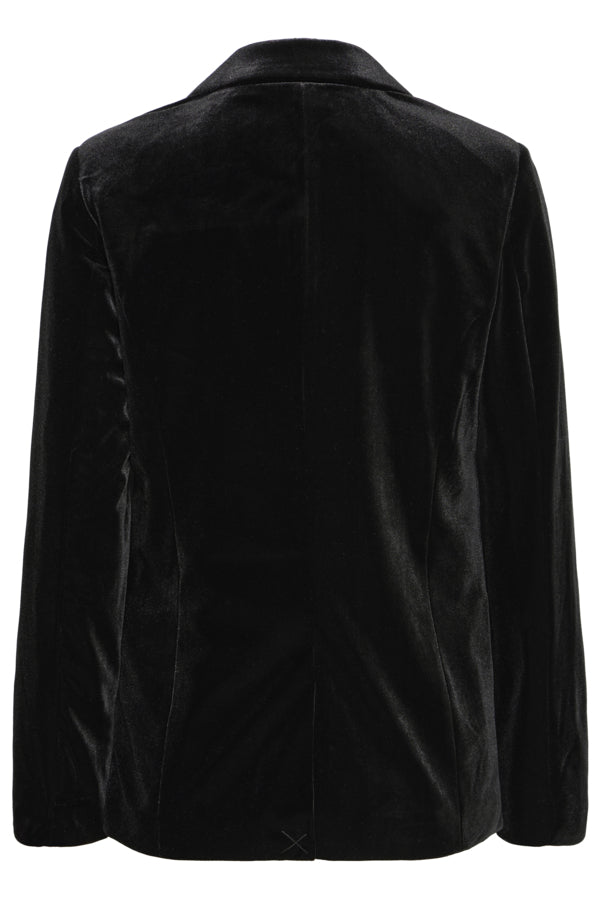 B.Young Perlina Velvet Diamante Button Blazer