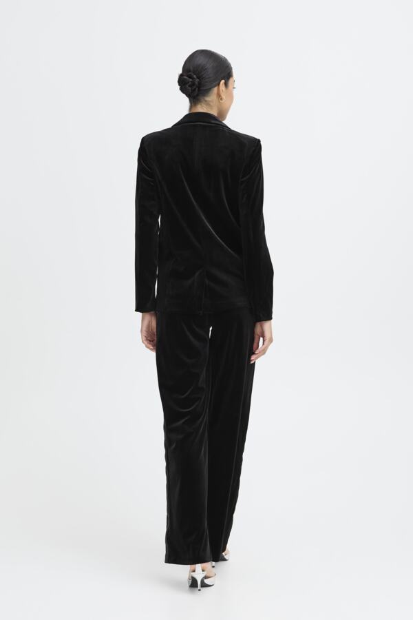 B.Young Perlina Velvet Diamante Button Blazer