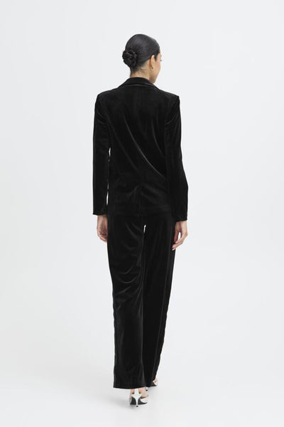 B.Young Perlina Velvet Diamante Button Blazer