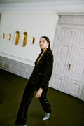 B.Young Perlina Velvet Diamante Button Blazer