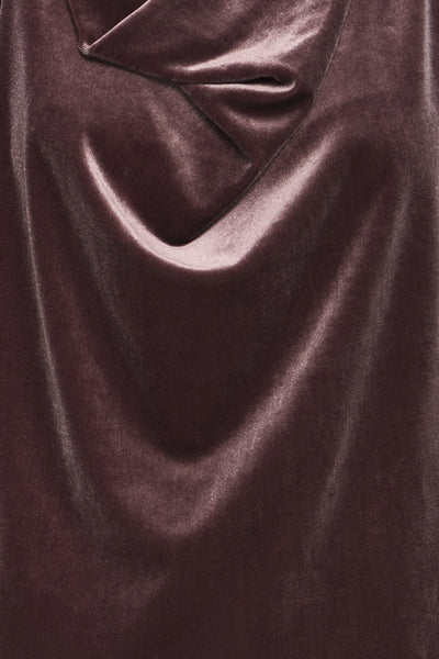 B.Young Perlina Velvet Drape Neck Blouse