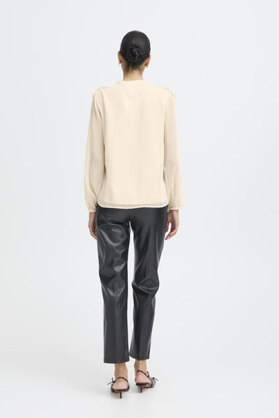 B.Young Gijo Frill Tie Neck Blouse
