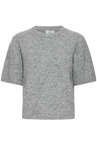 B.Young Omea Rhinestone Round Neck Jumper