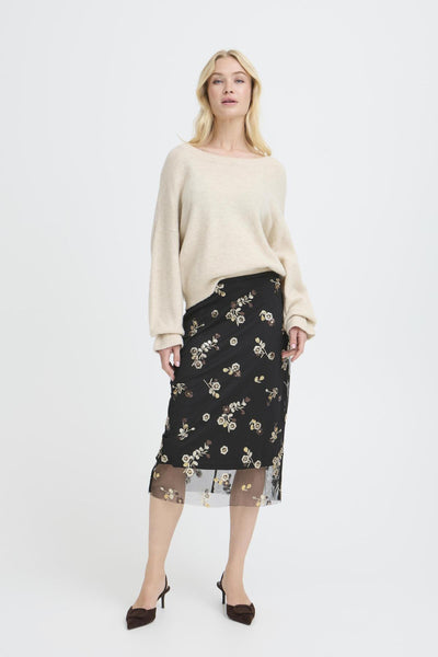 B.Young Renaz Floral Pencil Skirt