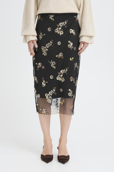 B.Young Renaz Floral Pencil Skirt