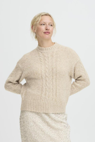 B.Young Onorma Glitter Cable Knit Jumper