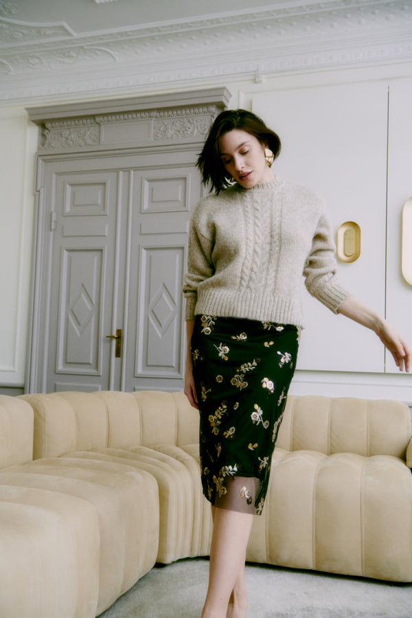 B.Young Onorma Glitter Cable Knit Jumper