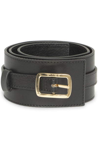 B.Young Vimma Wide Buckle Belt in Black