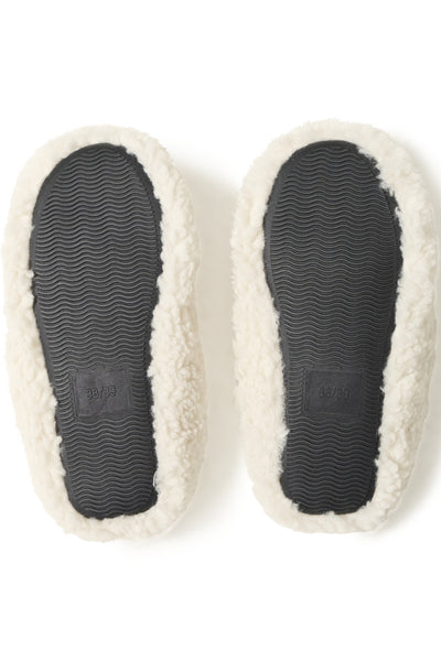 B.Young Faux Shearling Slippers - Cream