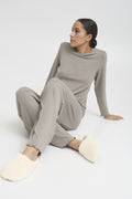 B.Young Faux Shearling Slippers - Cream