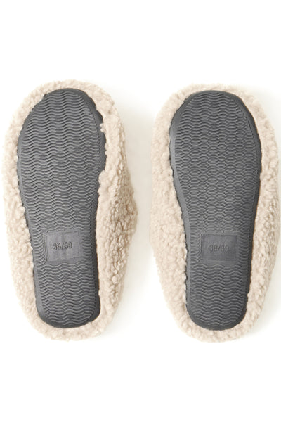 B.Young Faux Shearling Slippers - Mushroom Taupe