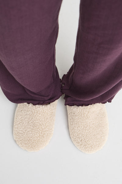 B.Young Faux Shearling Slippers - Mushroom Taupe