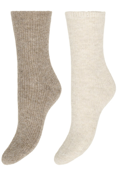 B.Young Visoxy Soft 2pk Socks - Beige Mix