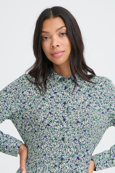 B.Young Gabria Floral Button Front Dress