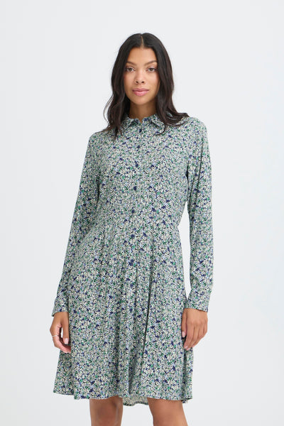 B.Young Gabria Floral Button Front Dress