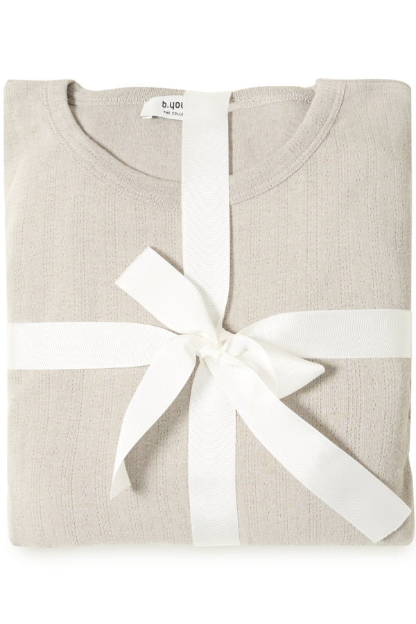 B.Young Pointelle Pyjama Set - Beige