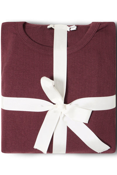 B.Young Pointelle Pyjama Set - Wine