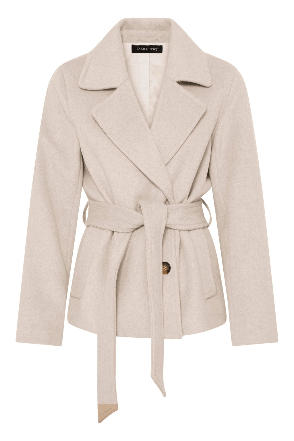 B.Young Bijou Wool Blend Belted Jacket