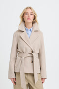B.Young Bijou Wool Blend Belted Jacket