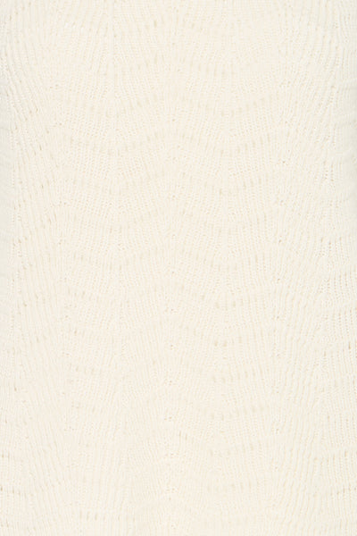 B.Young Nero Scallop Sleeveless Knit Top - Cream