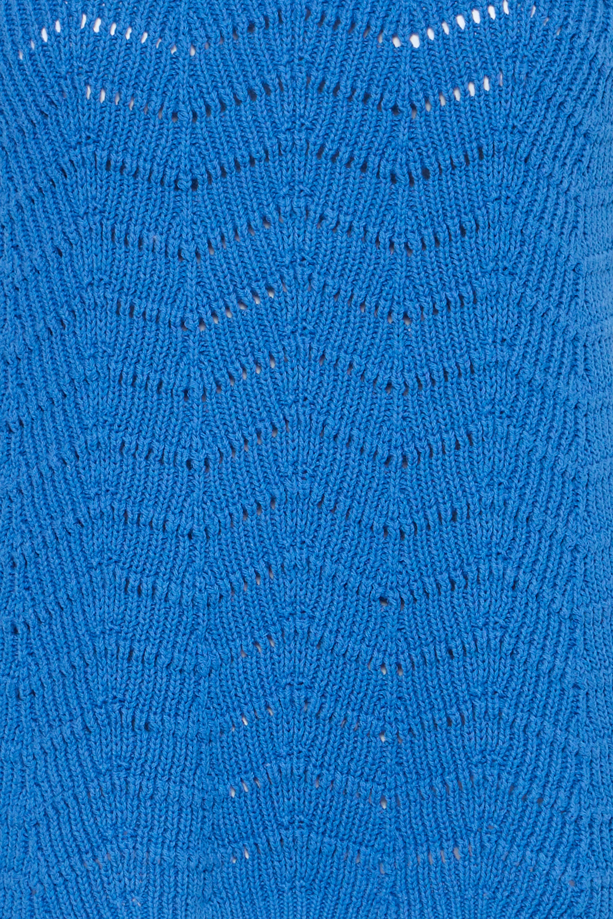 B.Young Nero Scallop Sleeveless Knit Top - Cobalt Blue