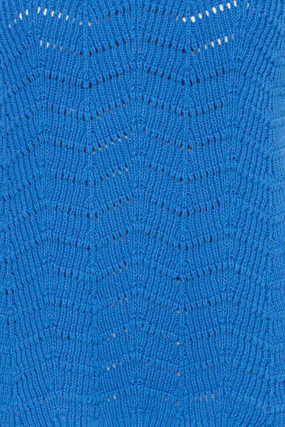 B.Young Nero Scallop Sleeveless Knit Top - Cobalt Blue