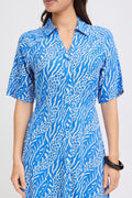 B.Young Mmjoella Abstract Nature Pattern Shirt Dress