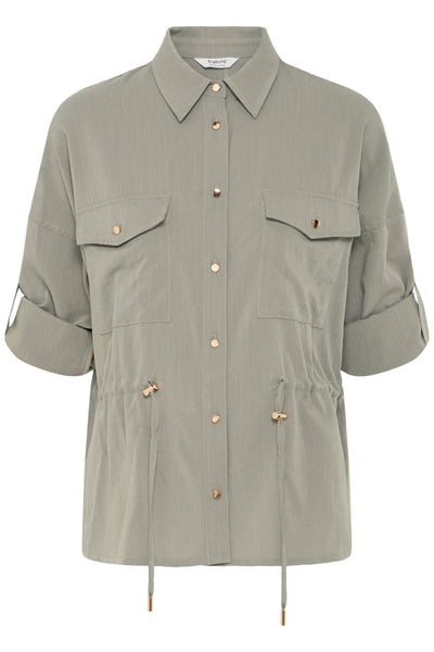 B.Young Diviso Adjustable Waist Shirt Jacket