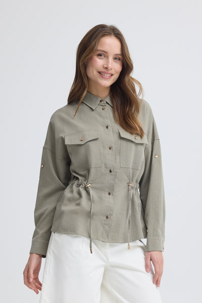 B.Young Diviso Adjustable Waist Shirt Jacket