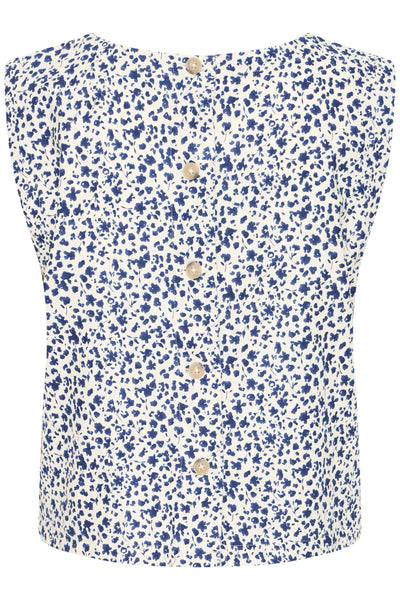 B.Young Falakka Floral Button Back Shell Top