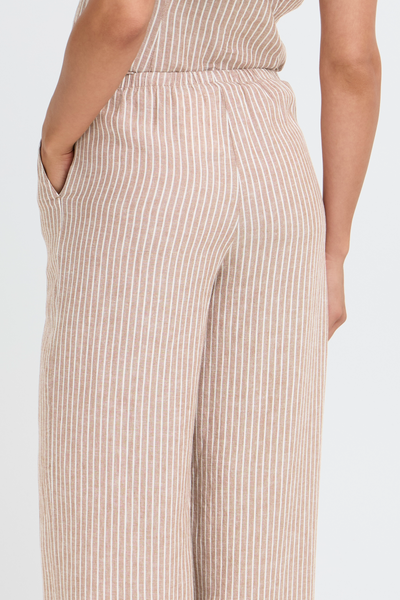 B.Young Falakka Linen Blend Stripe Trousers