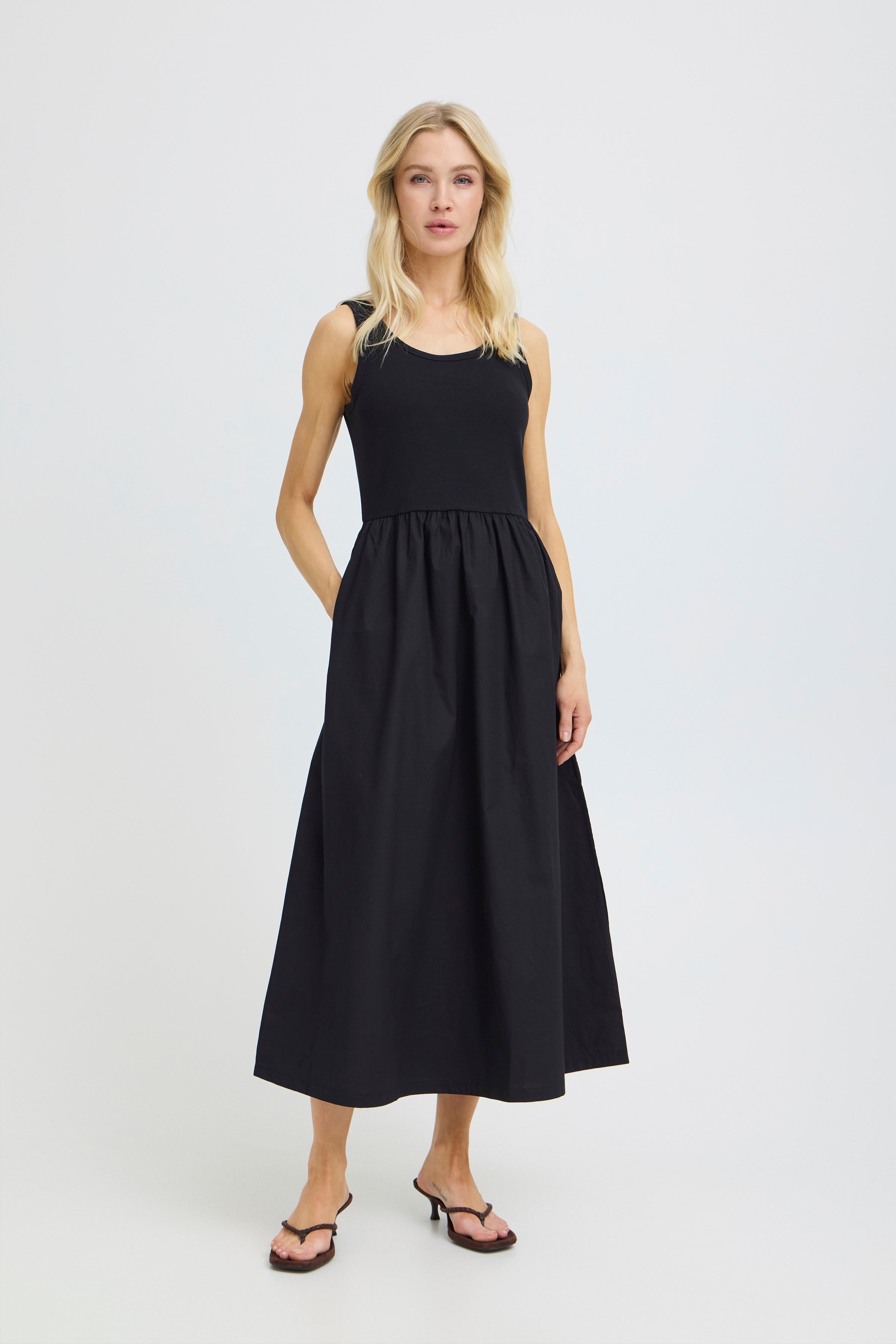 B.Young Sunnia Jersey Cotton Midi Dress