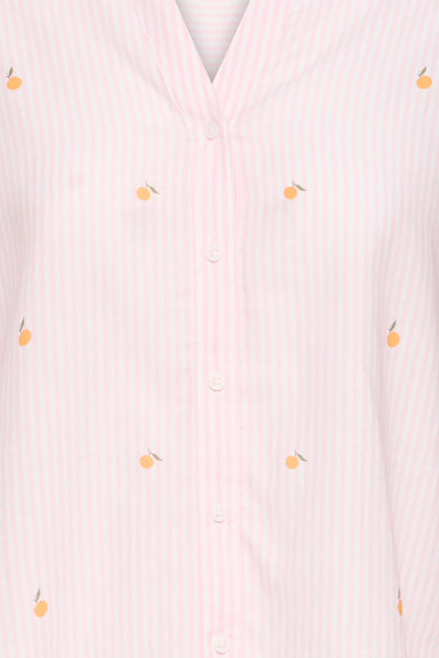 B.Young Isilas Orange Motif Stripe Blouse