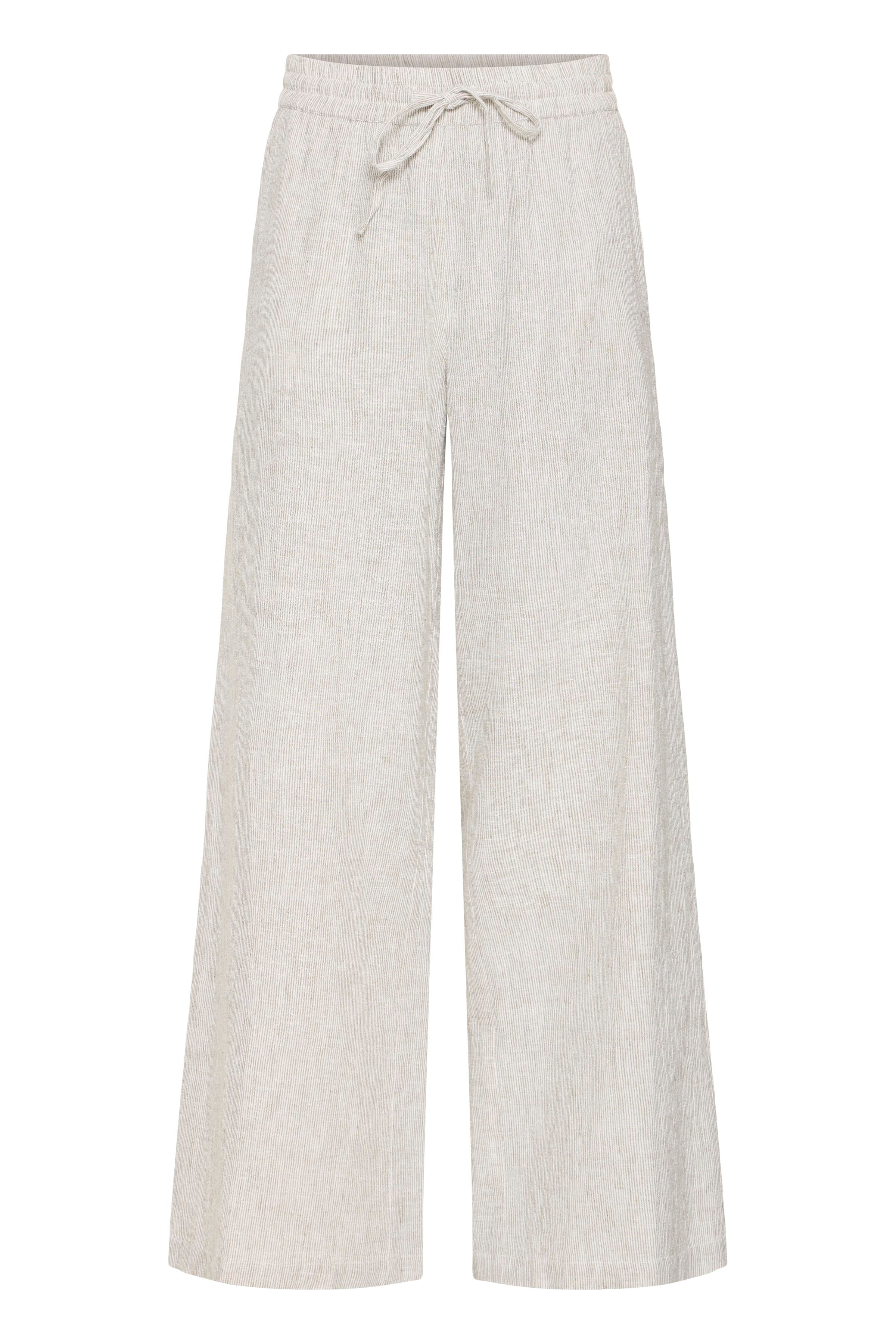 B.Young Izola Stripe Drawstring Trousers - Green