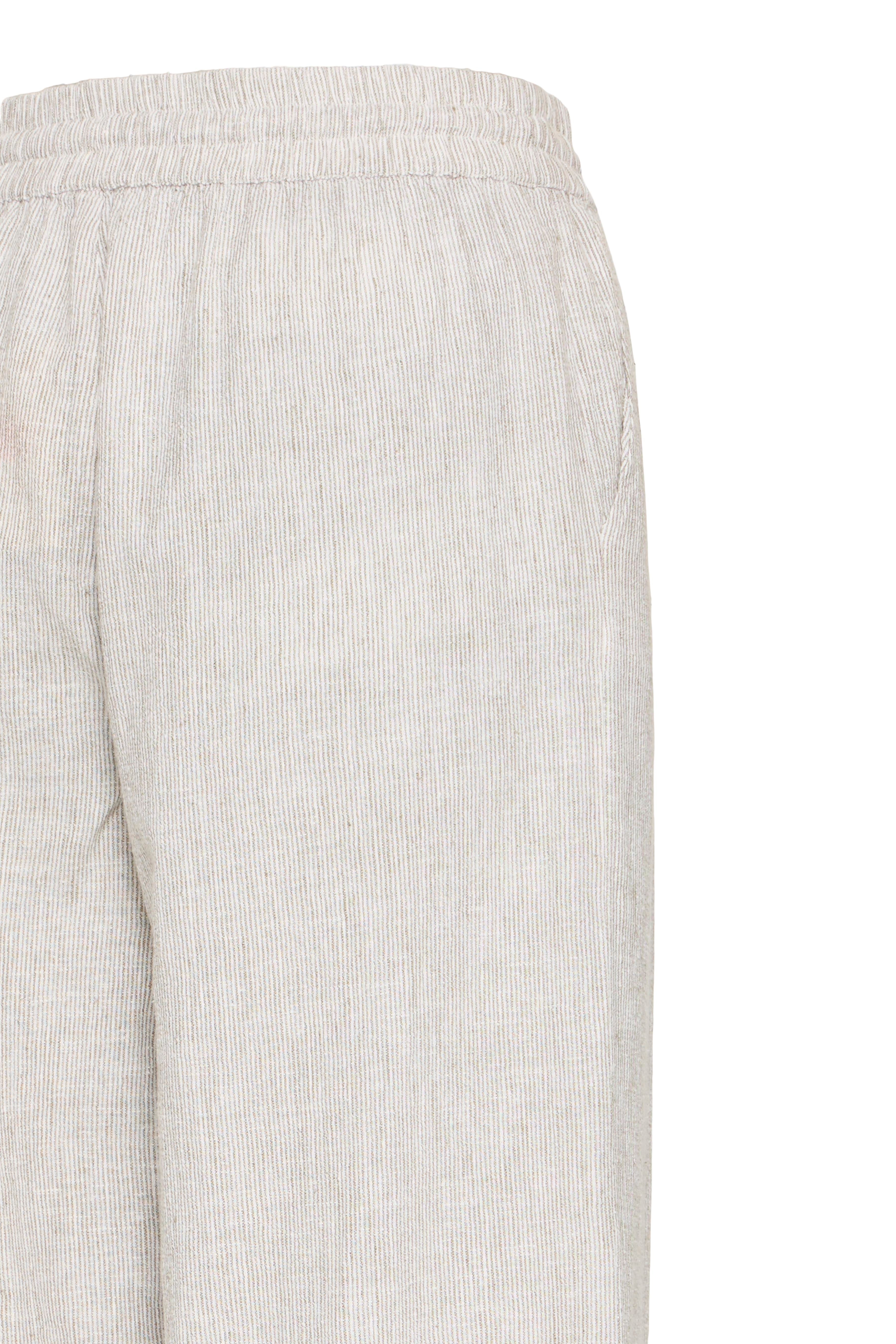 B.Young Izola Stripe Drawstring Trousers - Green