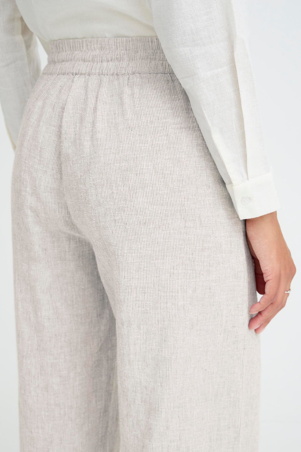 B.Young Izola Stripe Drawstring Trousers - Green