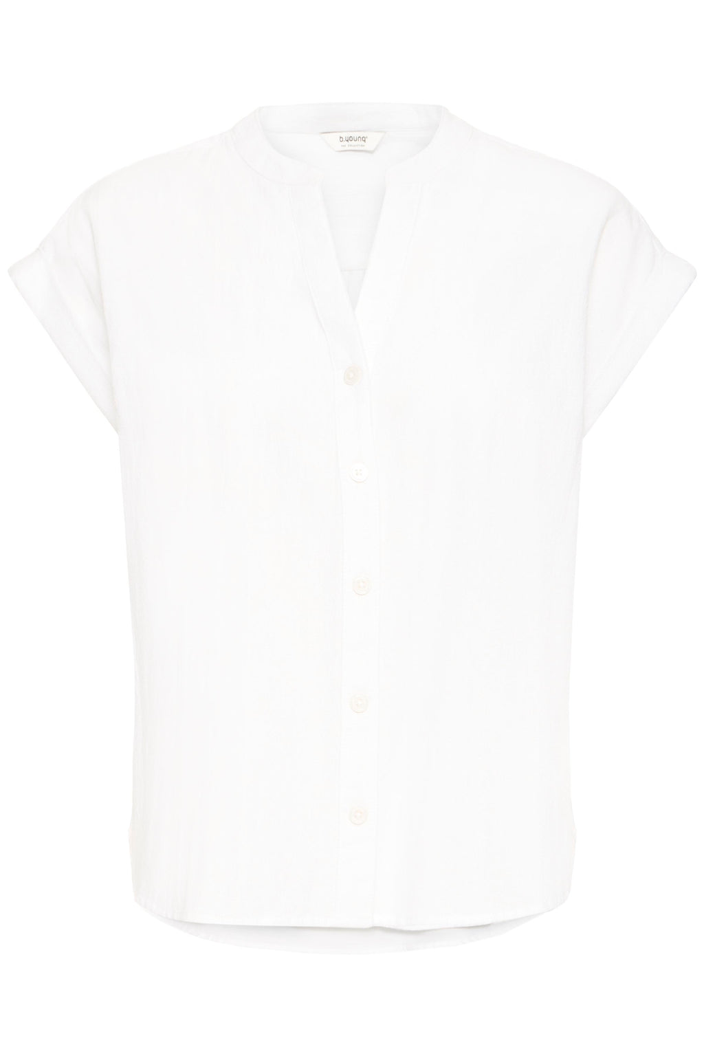B.Young Ellana Button Through Short Sleeve Shirt - White