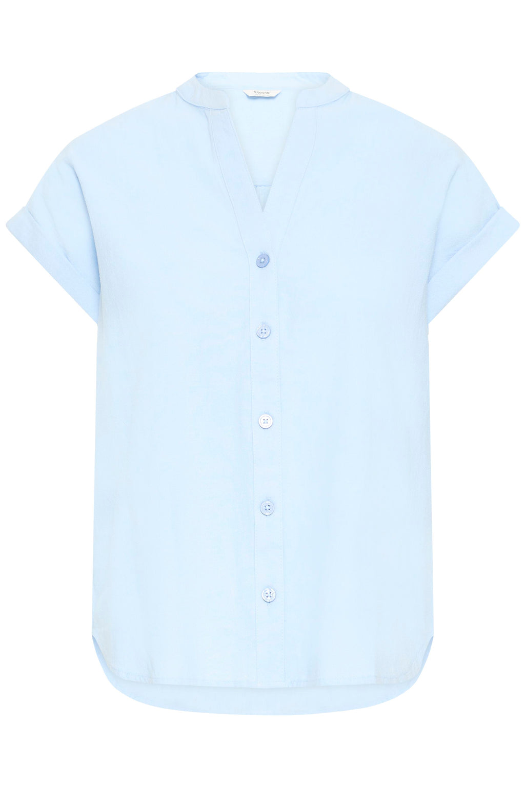 B.Young Ellana Button Through Short Sleeve Shirt - Blue