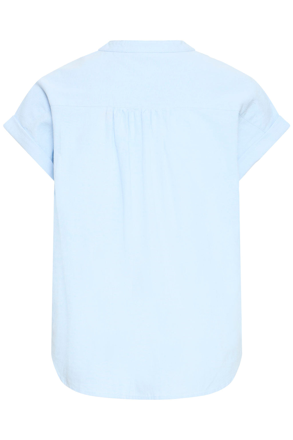 B.Young Ellana Button Through Short Sleeve Shirt - Blue