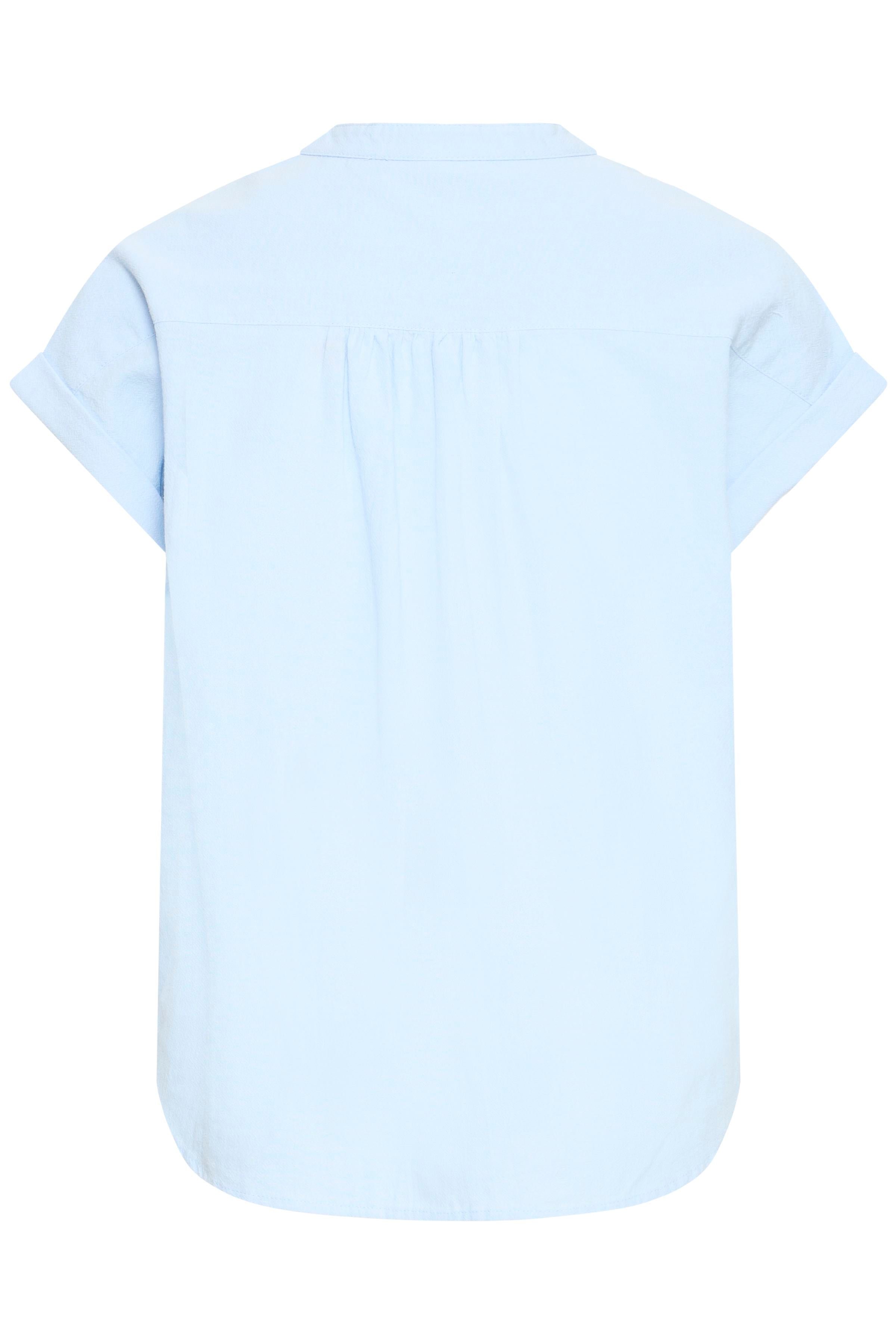 B.Young Ellana Button Through Short Sleeve Shirt - Blue