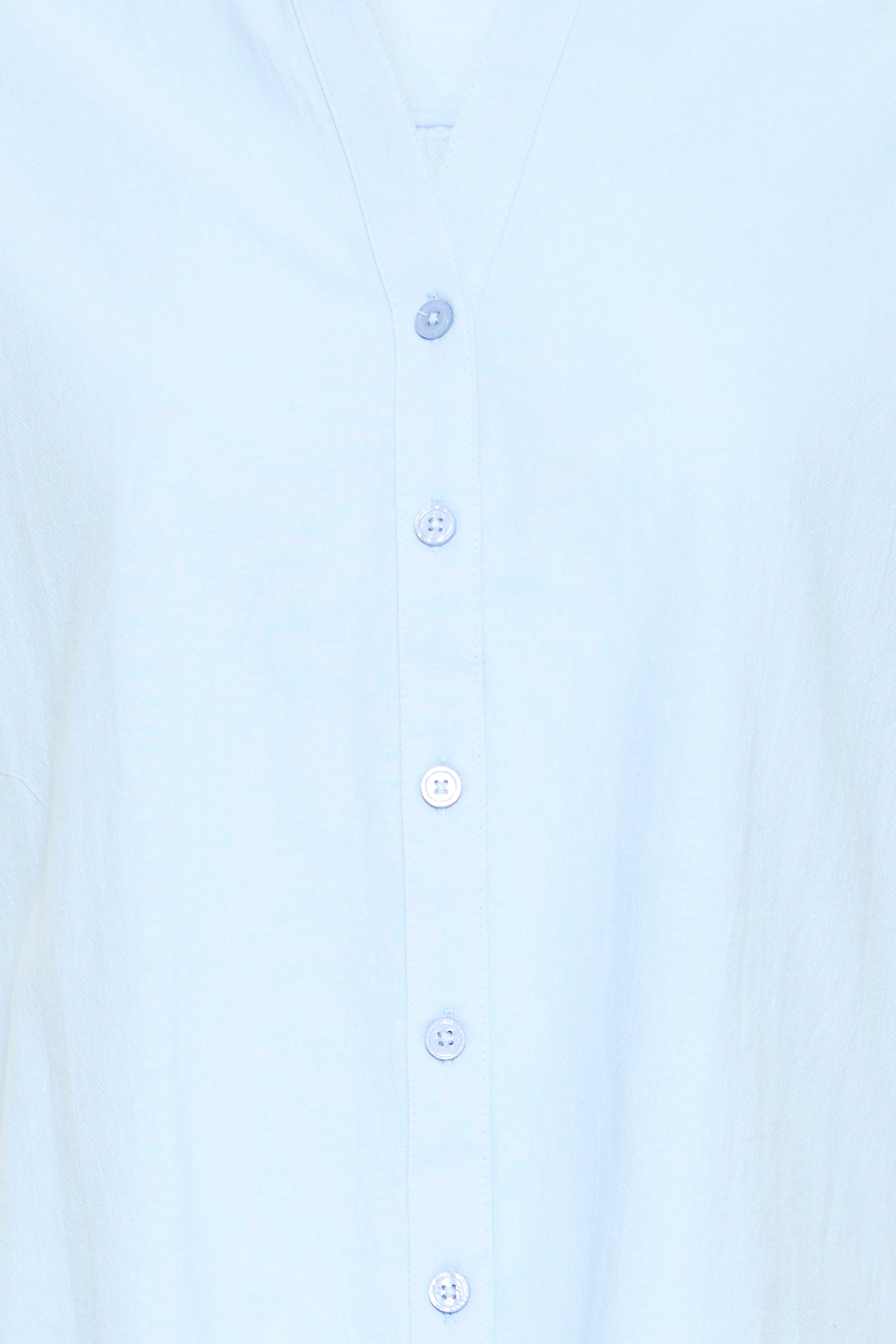 B.Young Ellana Button Through Short Sleeve Shirt - Blue