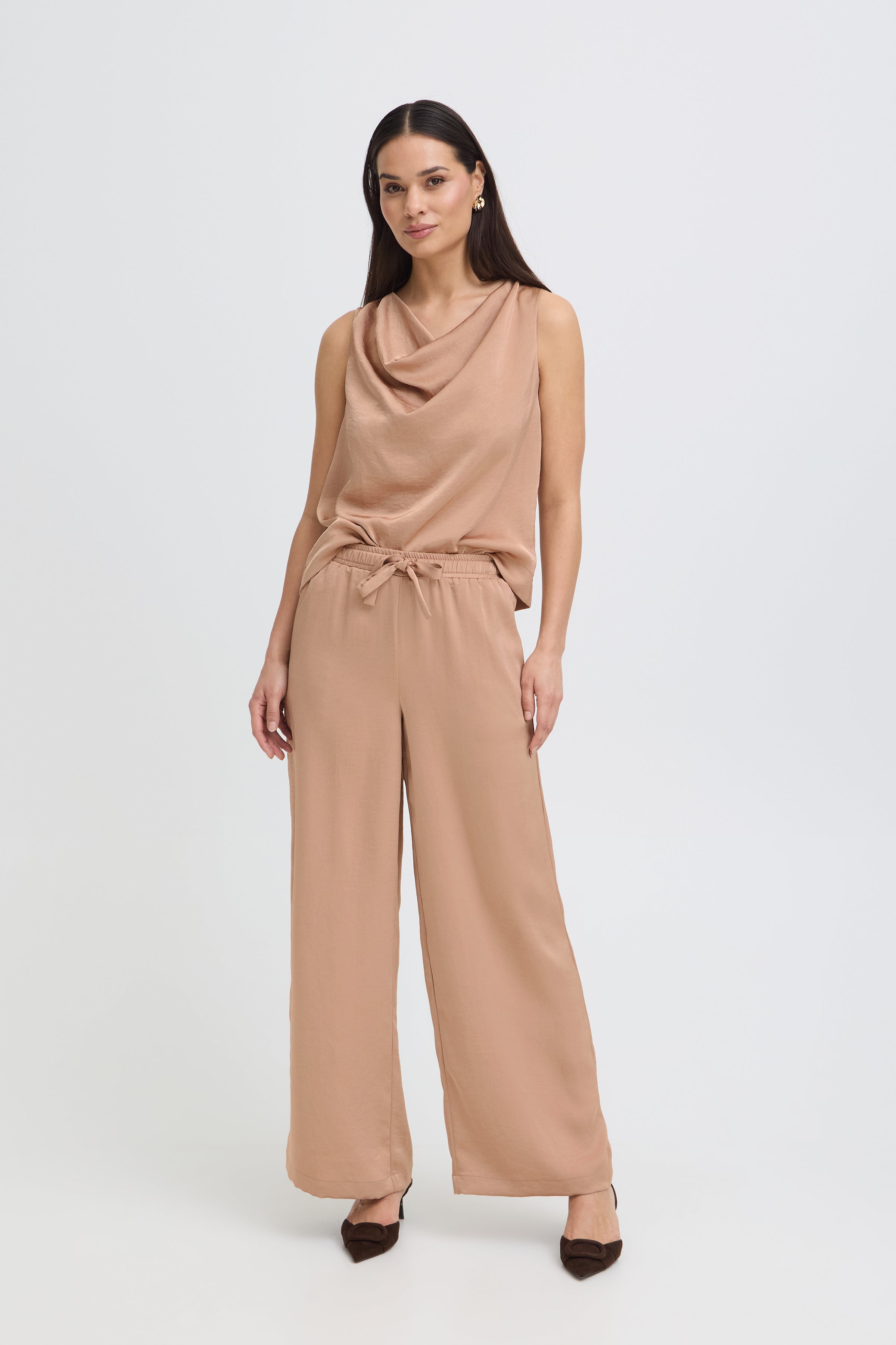 B.Young Dacanna Satin Drawstring Trousers
